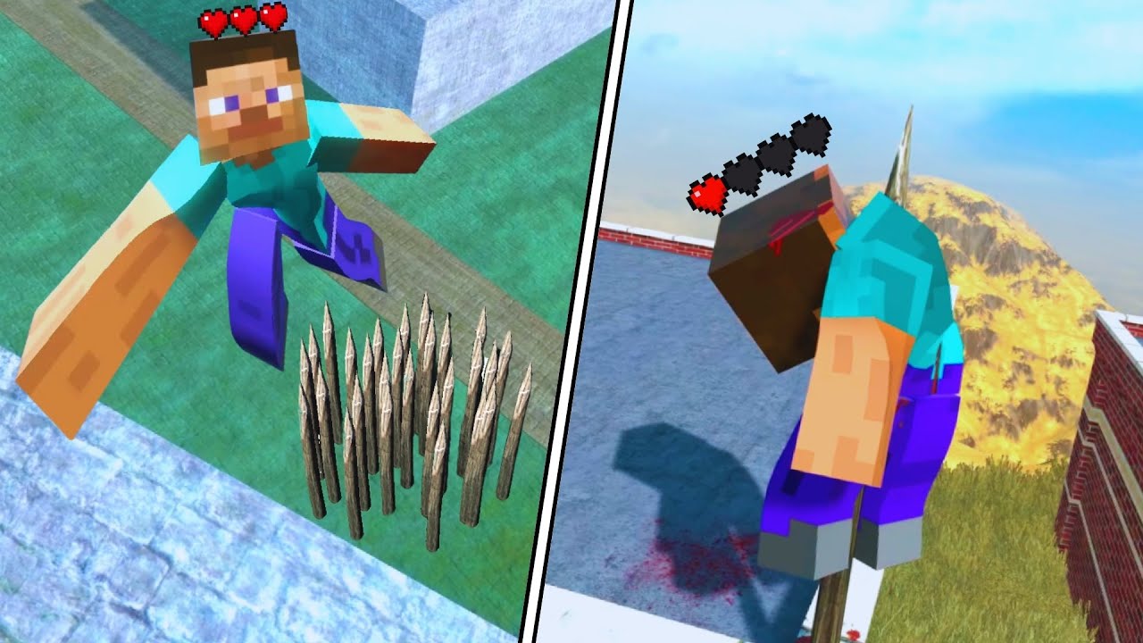 Minecraft NPC Ragdoll Physics Compilation #18 | Overgrowth