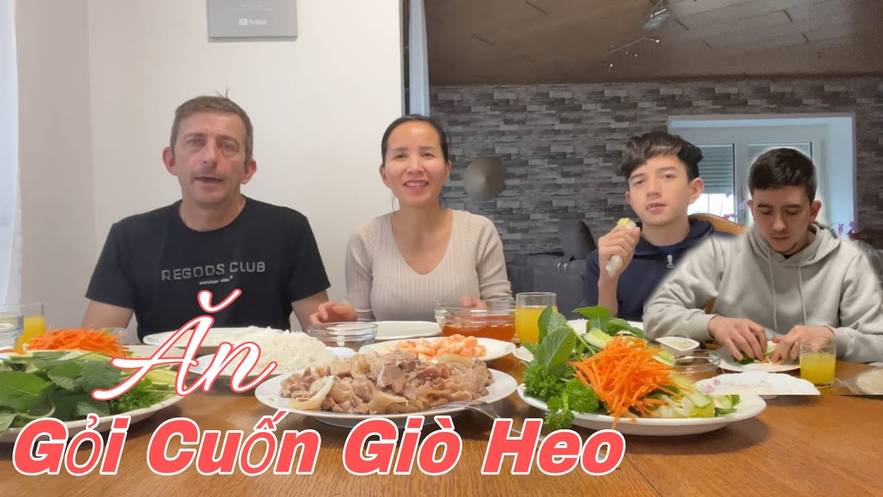 Ăn gỏi cuốn Giò Heo, Andi nghĩ ra món mới. Ba cha con ghiền món ăn Việt | Cuộc sống ở Đức
