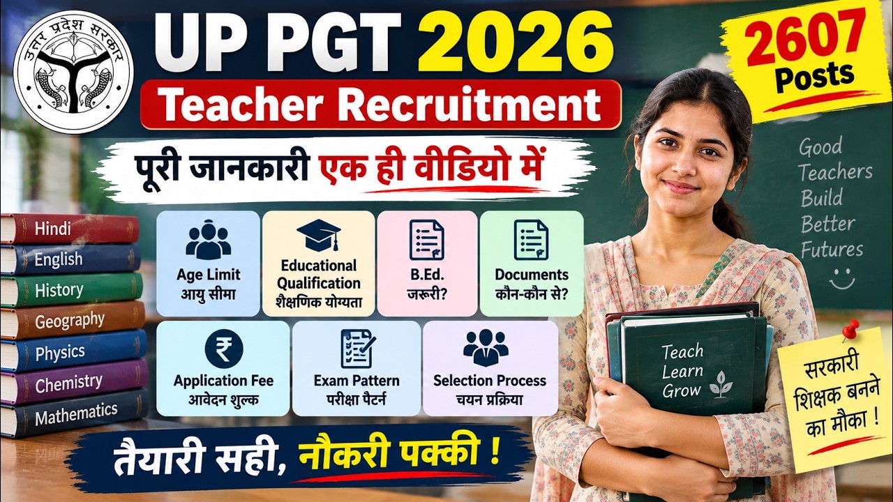 UP PGT Teacher Vacancy 2026: क्या B.Ed अनिवार्य है? पूरी सच्चाई