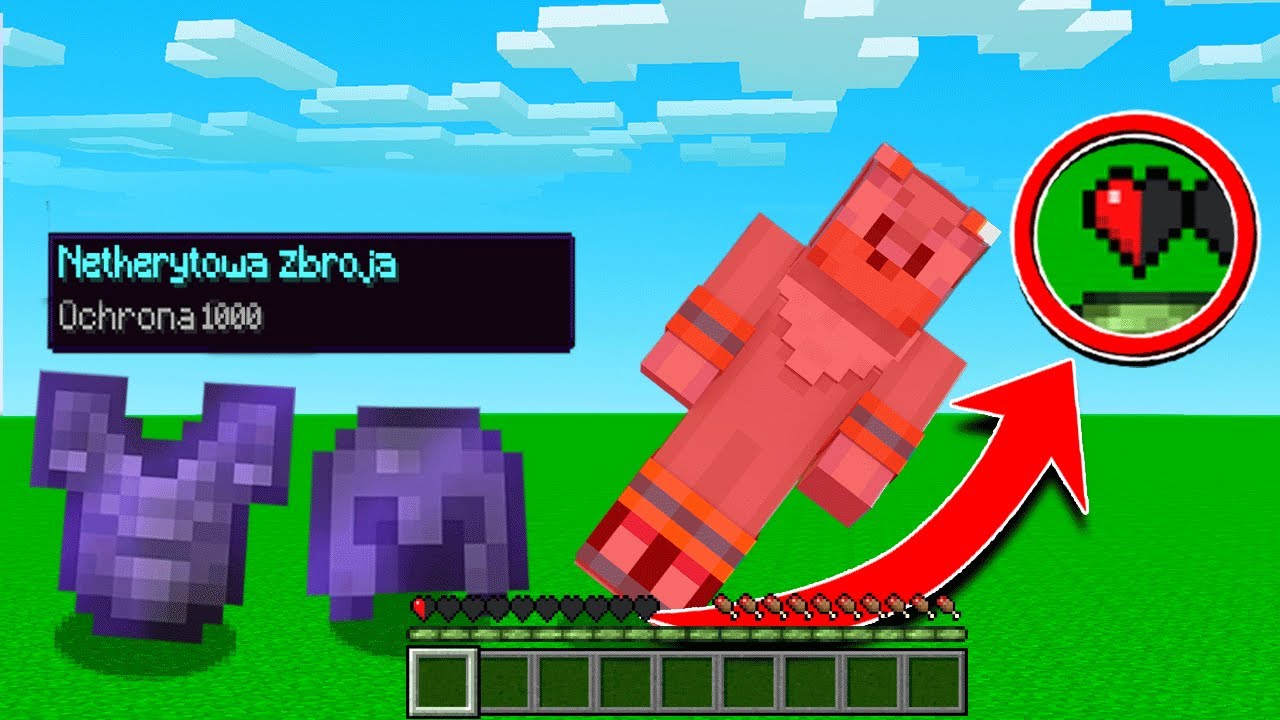 MINECRAFT ALE GDY OTRZYMUJE OBRAŻENIA DOSTAJE KOX ITEMY!