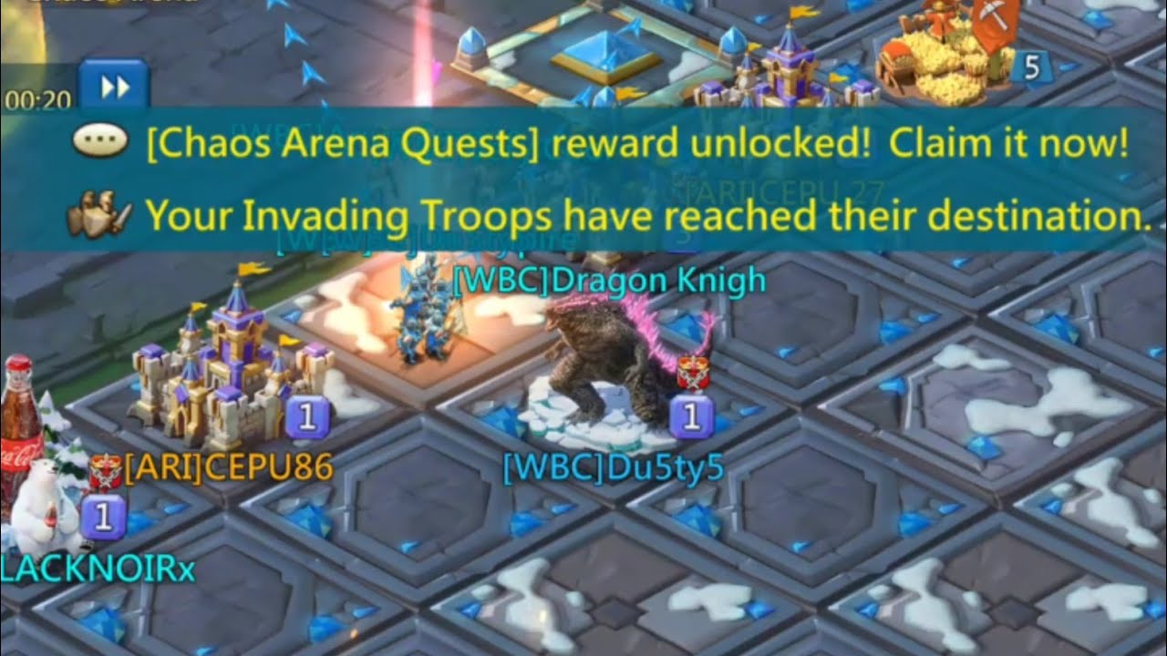 Lords Mobile ~ Chaos Arena Testing Solo Traps And Rally Traps