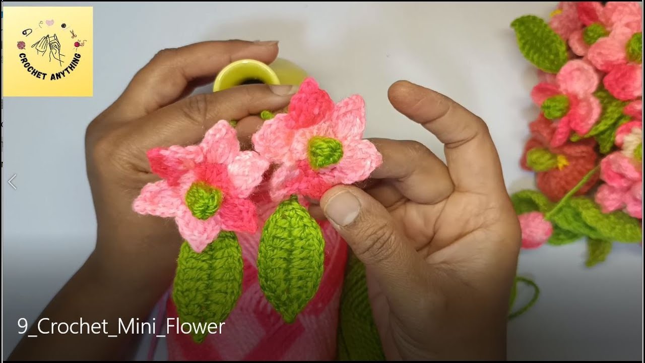 Easy Crochet Mini Flower 9(ಕ್ರೋಷೆಟ್ ಹೂವು 9) in Kannada(ಕನ್ನಡ)along with English subtitle