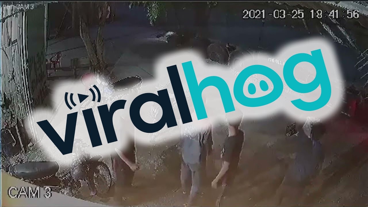 Truck Tips Rice All Over Auto Repair Shop || ViralHog