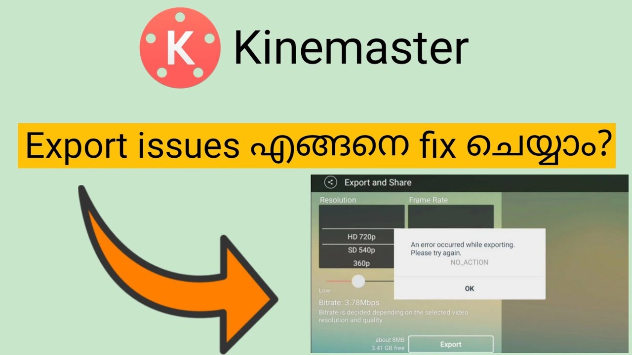 Kinemaster Export Problem Reasons and Solutions | Malayalam | Kishan Jp