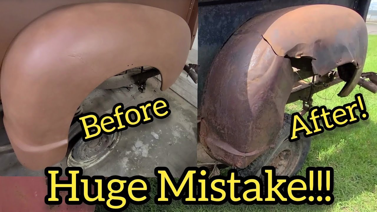 I Accidentally Destroyed This Rare Classic Truck Fender! Don't Make This Mistake!