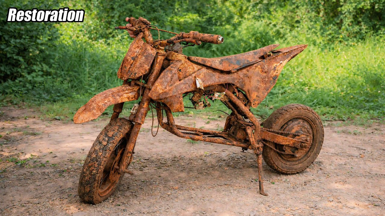Restoring a Completely Abandoned Rusted Dirt Bike | Full Restoration Process