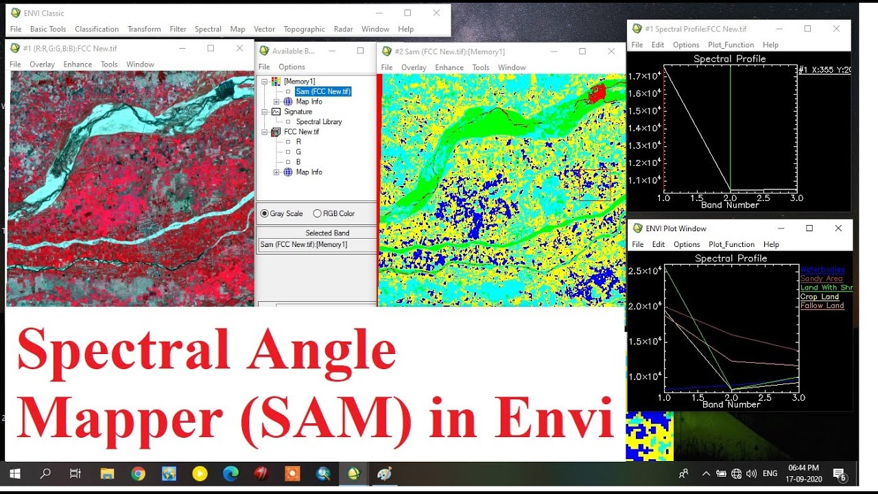 Spectral Angle Mapper (SAM) in Envi