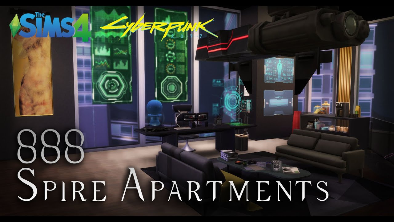 Cyberpunk Apartments - 888 Spire Apartments | The Sims 4 | Download in description