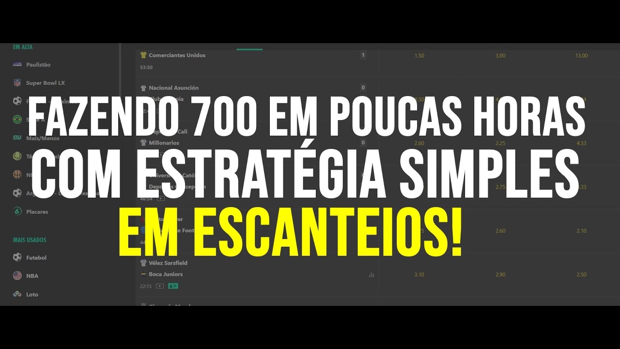 CRESCENDO MUITO A BANCA COM ESTRAT&Eacute;GIA SIMPLES EM ESCANTEIOS