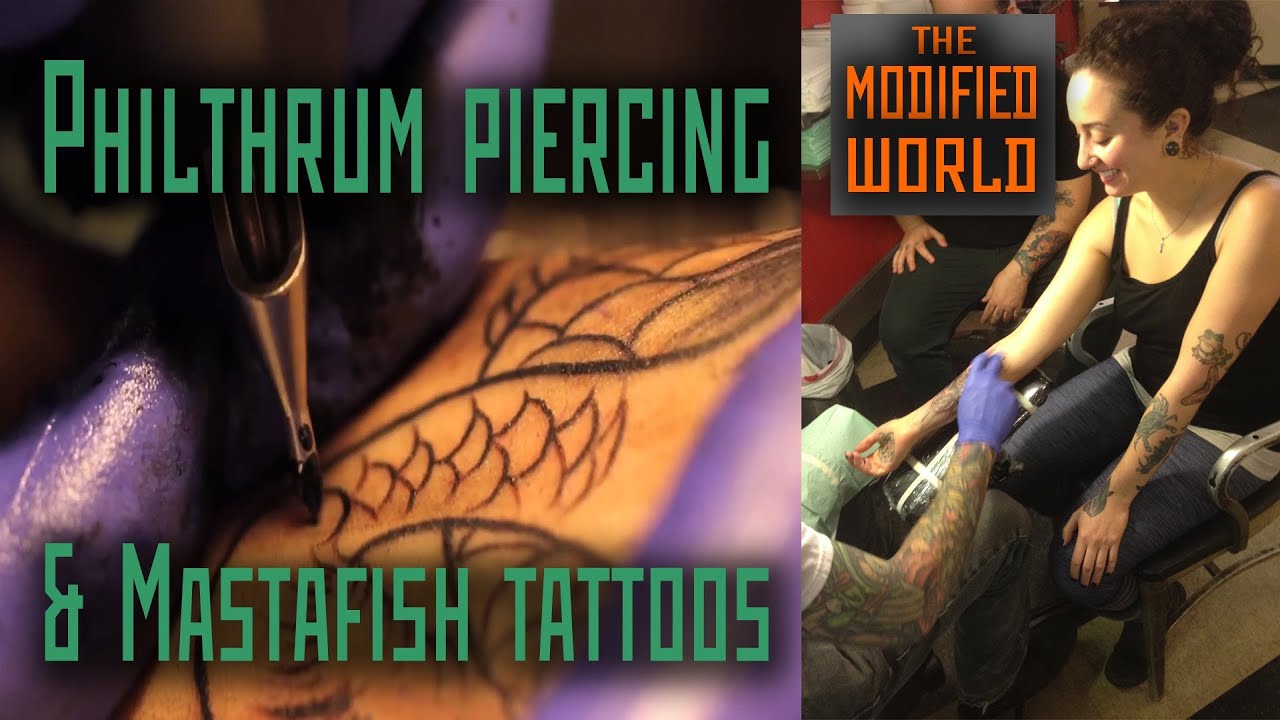 Philtrum (upper lip) Piercing and Mastafish Tattoos- THE MODIFIED WORLD