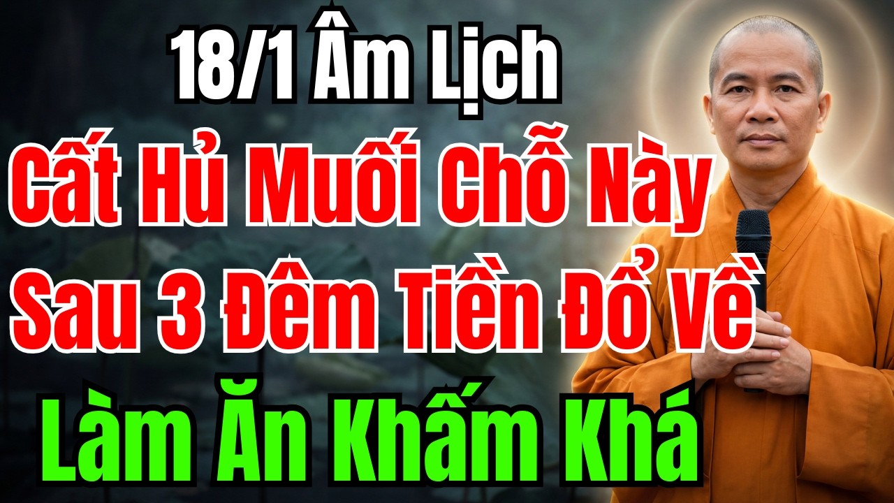 18/1 ÂM LỊCH : GIẤU  HỦ MUỐI Ở VỊ TRÍ NÀY, SAU 3 ĐÊM TIỀN ĐỔ VỀ, TÀI LỘC VÀO NHƯ NƯỚC