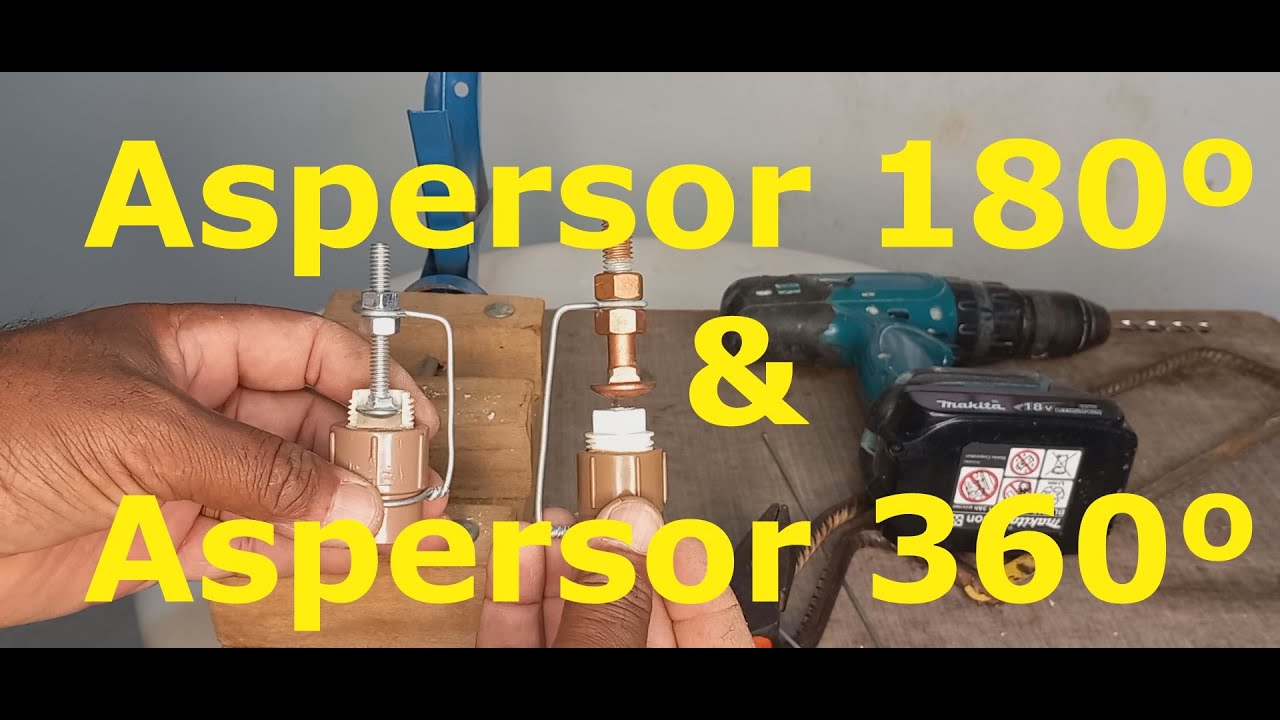 Aspersor  Caseiro que irriga 180º e 360º