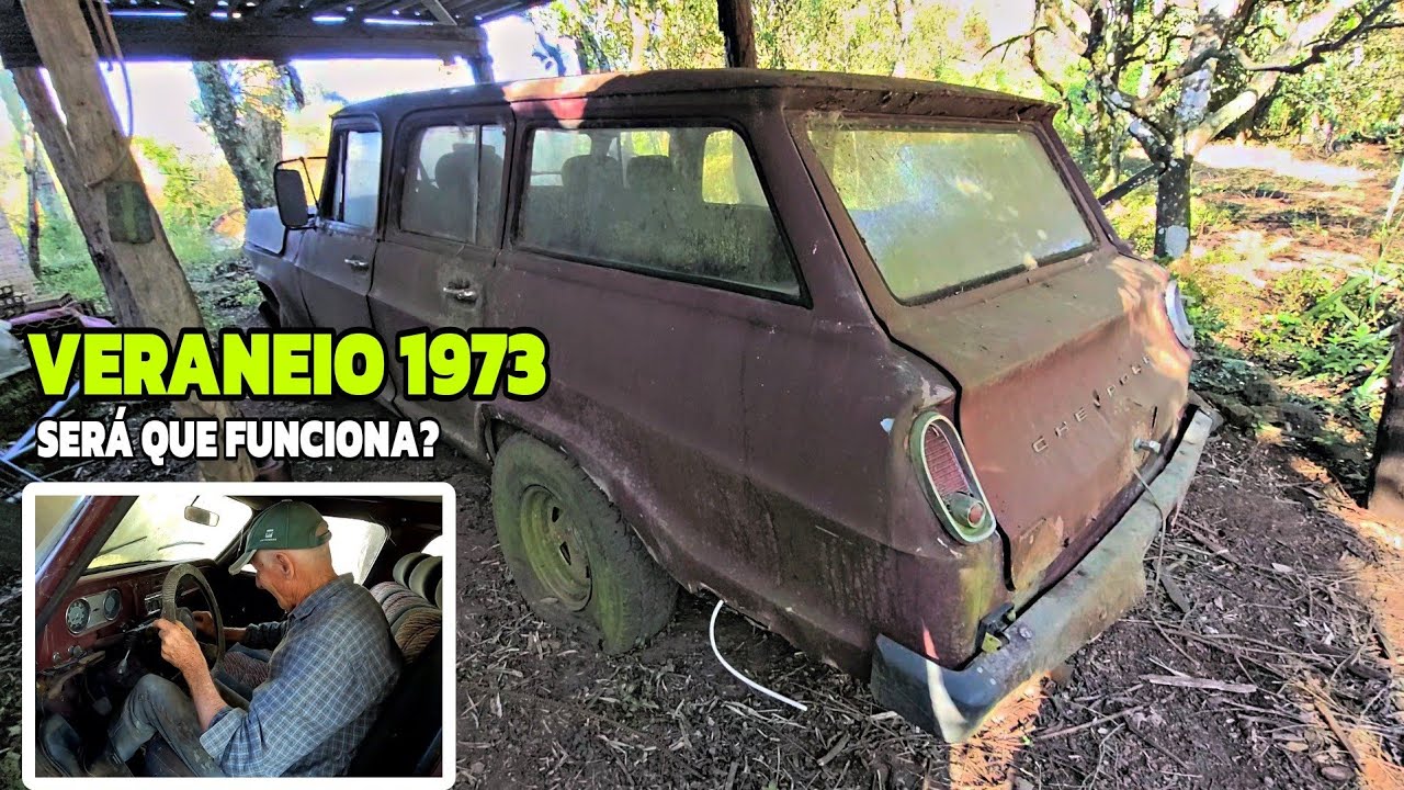 CHEVROLET VERANEIO 1973 ABANDONADA SERA QUE FUNCIONA?