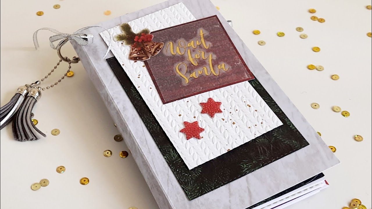 Dezember Tagebuch basteln, Weihnachtsplaner basteln, mit einem Luxe Paper Block von Action