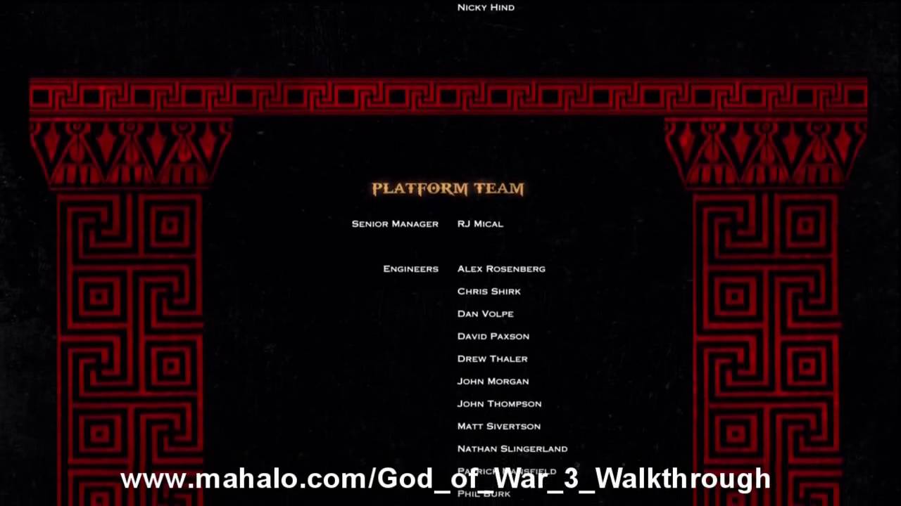 God of War III Walkthrough - The Credits HD