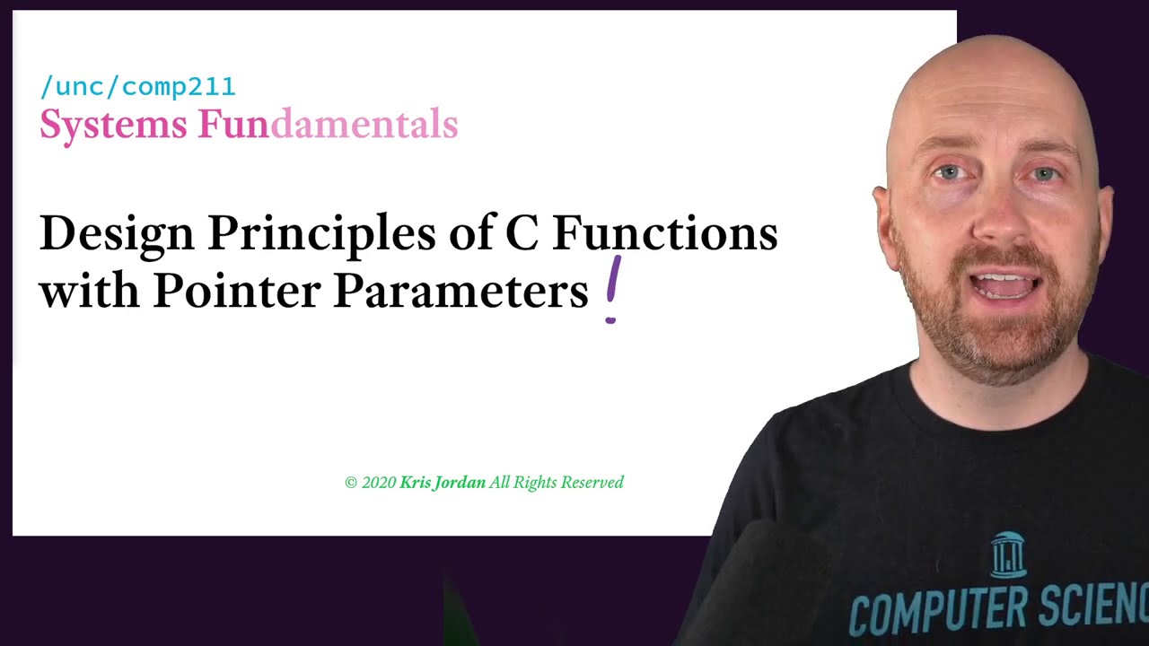Design Principles with Pointer Parameters and Functions