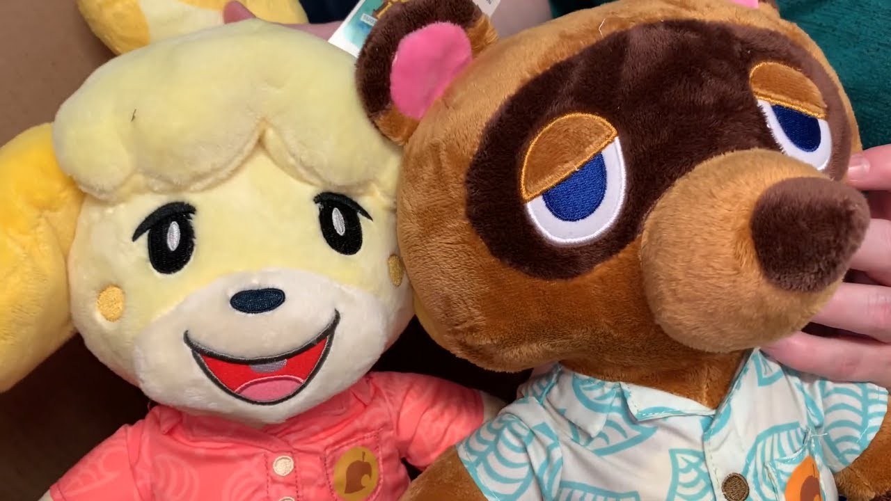 ANIMAL CROSSING x BUILD-A-BEAR! Tom Nook + Isabelle Unboxing!