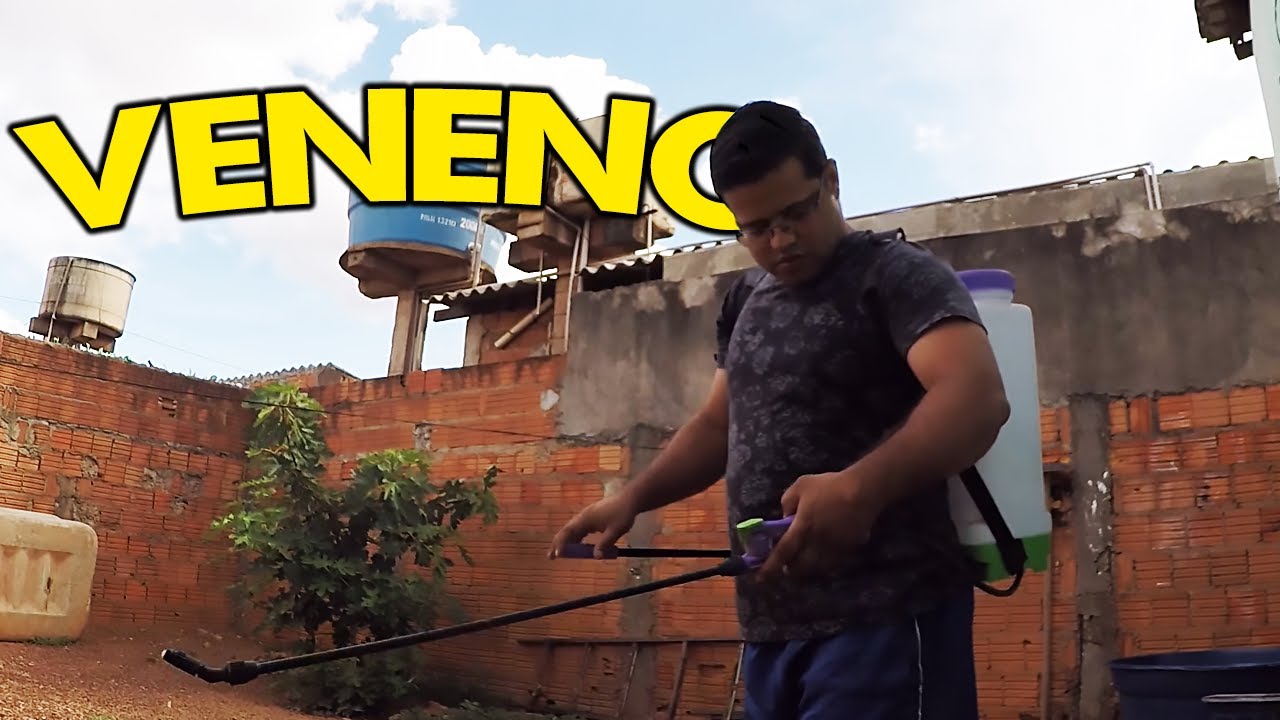 FAZENDO APLICAÇÃO DE VENENO NO MATO - PROJETO DOS PEIXES