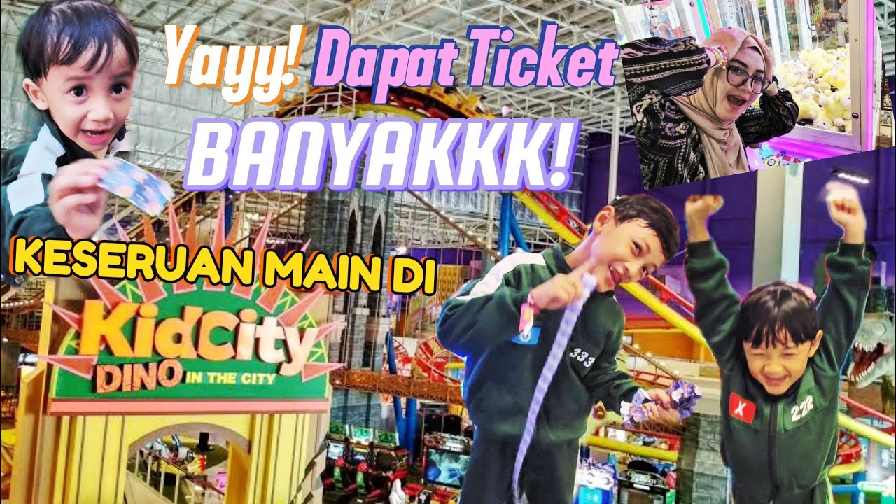 MAIN Di KID CITY SERUUU - TRANSMART CEMPAKA PUTIH SERU! #vlog #squidgame3 #familyvlog