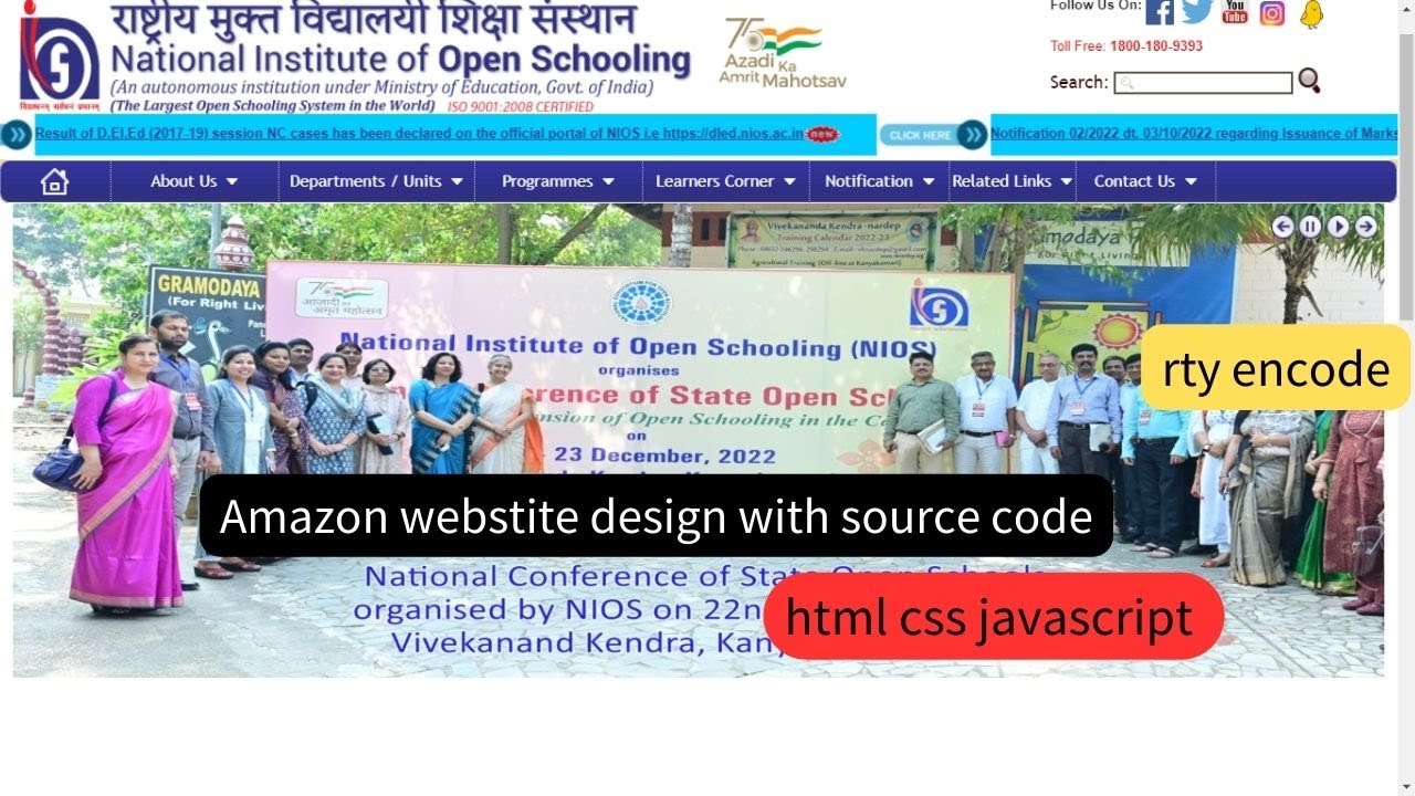 NIOS Clone Website | NIOS Big Updates | Good News | using html css
