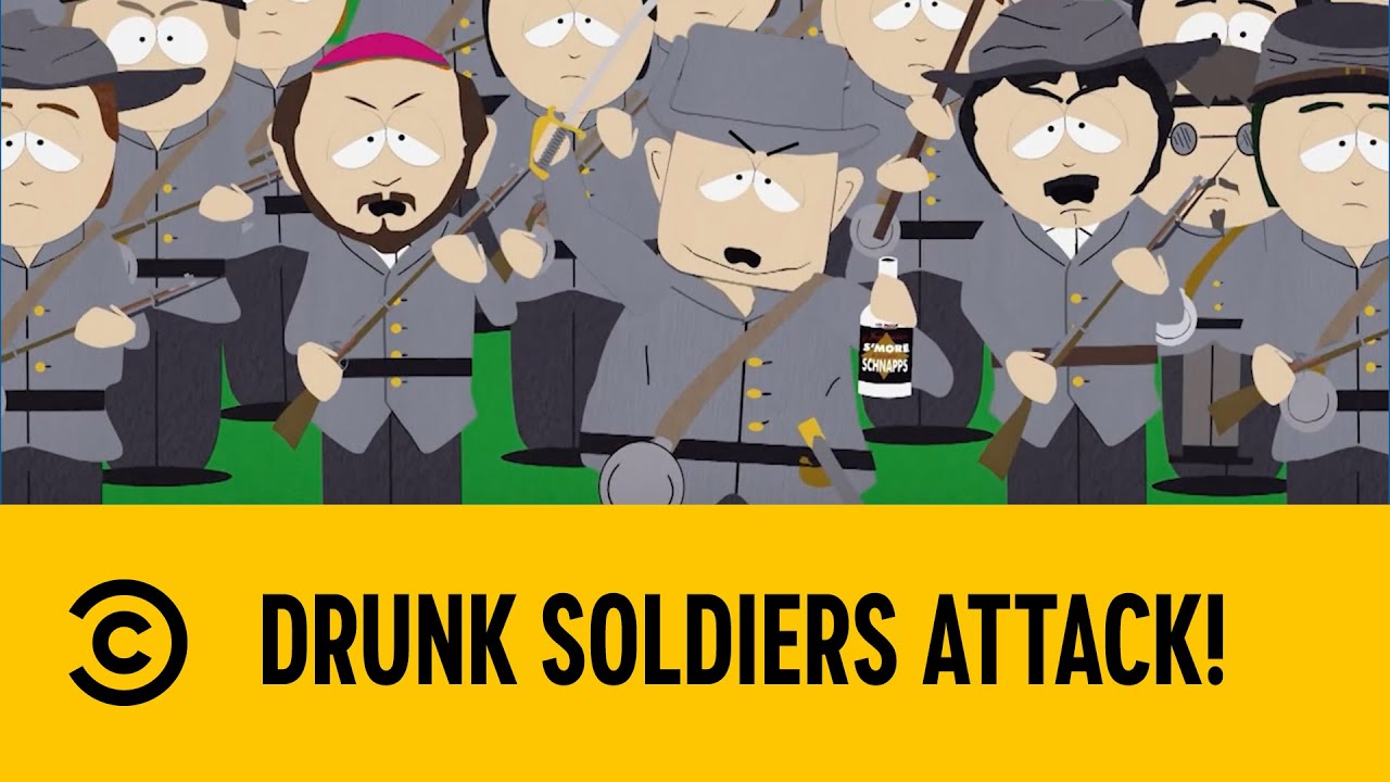 Drunk Soldiers Attack! | South Park | Comedy Central Africa