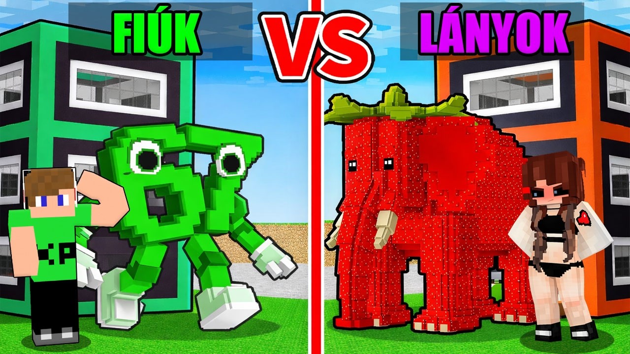 LÁNYOK vs FIÚK BRAINROT BÁZIS A MINECRAFT-BAN! 😱