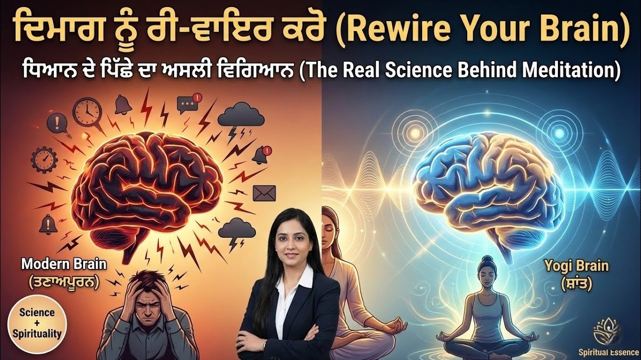 ਧਿਆਨ ਦਾ ਵਿਗਿਆਨ: ਯੋਗੀ ਵਾਂਗ ਆਪਣੇ ਦਿਮਾਗ ਨੂੰ ਕਿਵੇਂ ਬਦਲੋ | Science of Meditation Rewire Brain like a Yogi