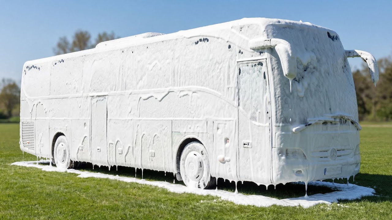 Washing the Dirtiest 29-Seat Bus in the United States