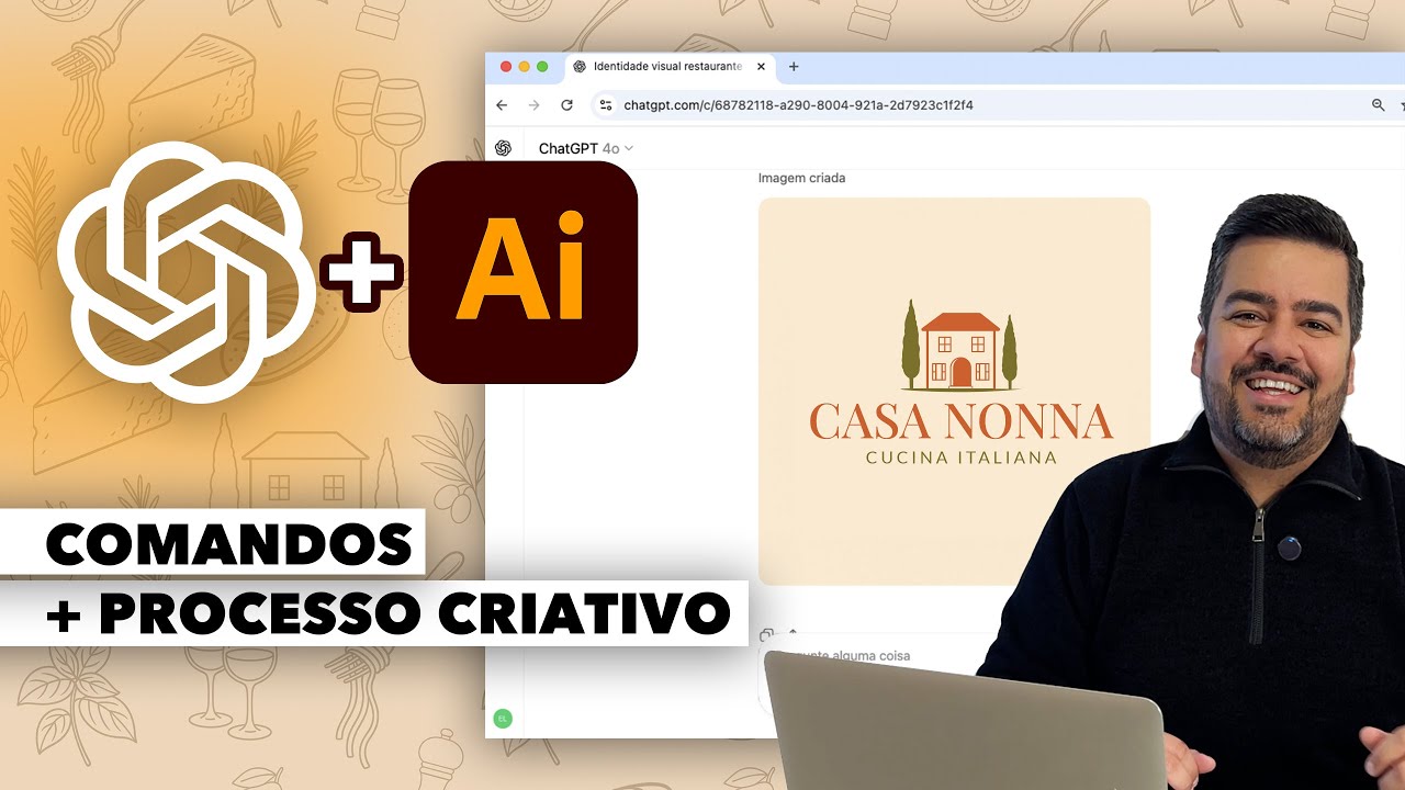 IDENTIDADE VISUAL completa com CHATGPT no ILLUSTRATOR 2025 🤯 Criar LOGO do zero!💥