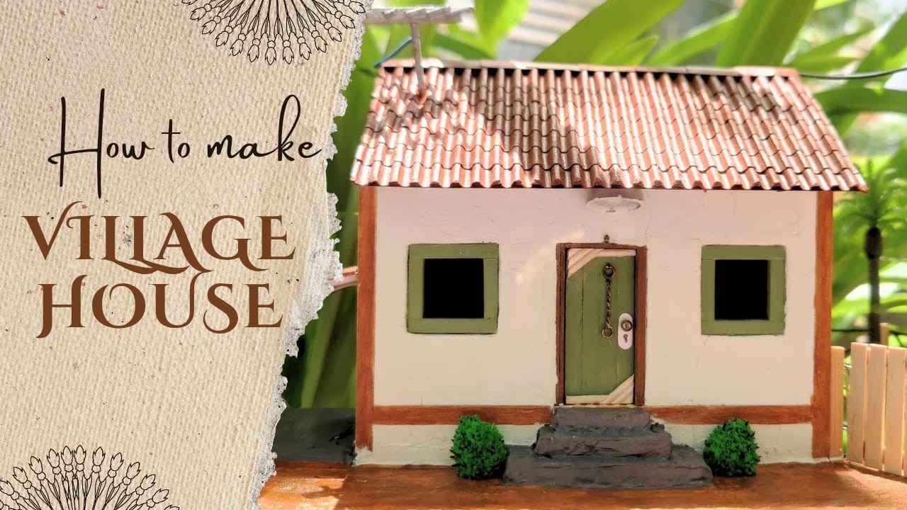 DIY Miniature Realistic Village House with Working Street Light | DIY Handmade