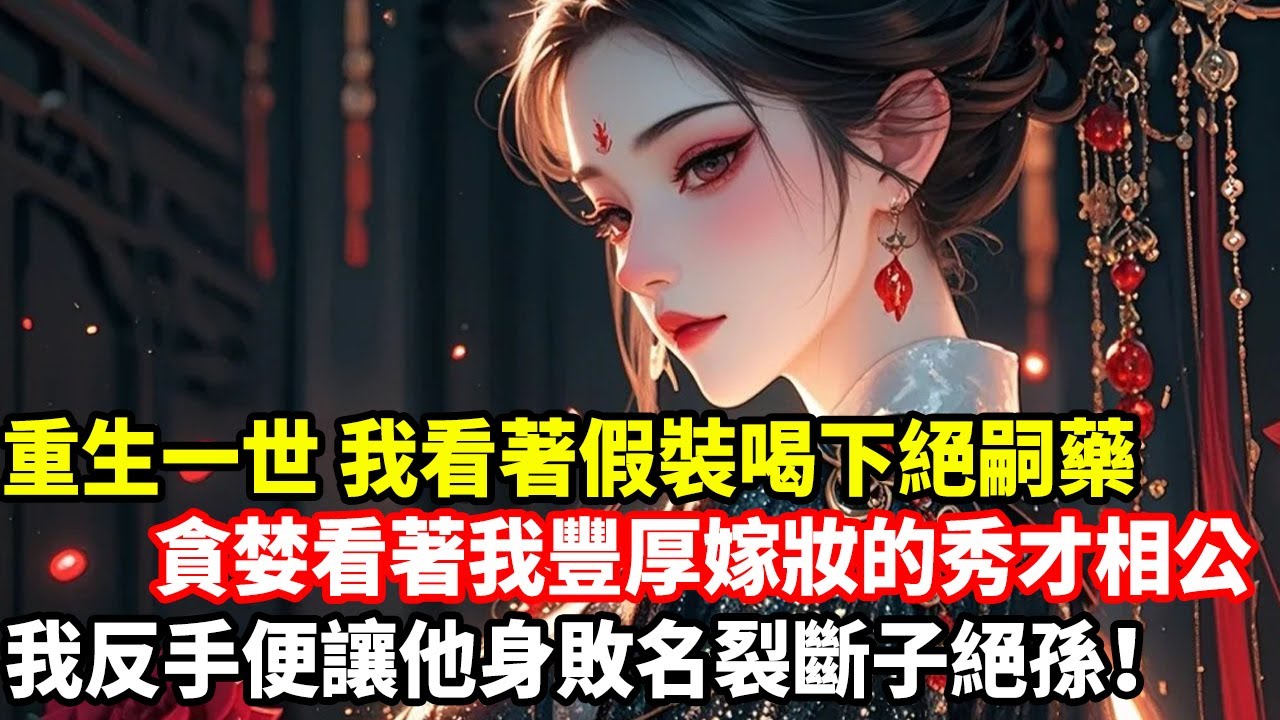 重生一世，我看著假裝喝下絕嗣藥，貪婪看著我豐厚嫁妝的秀才相公，我反手便讓他身敗名裂斷子絕孫！