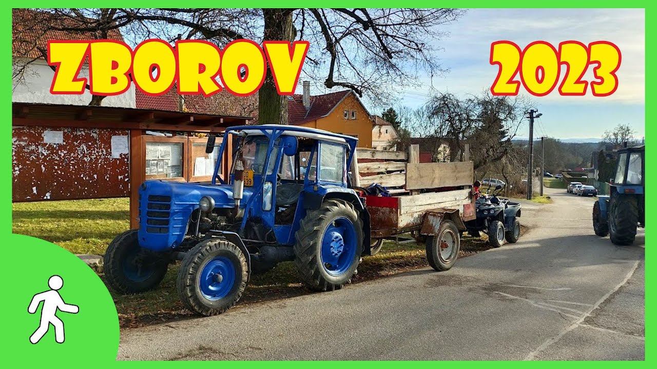 Novoroční jízda traktorů Zborov 2023