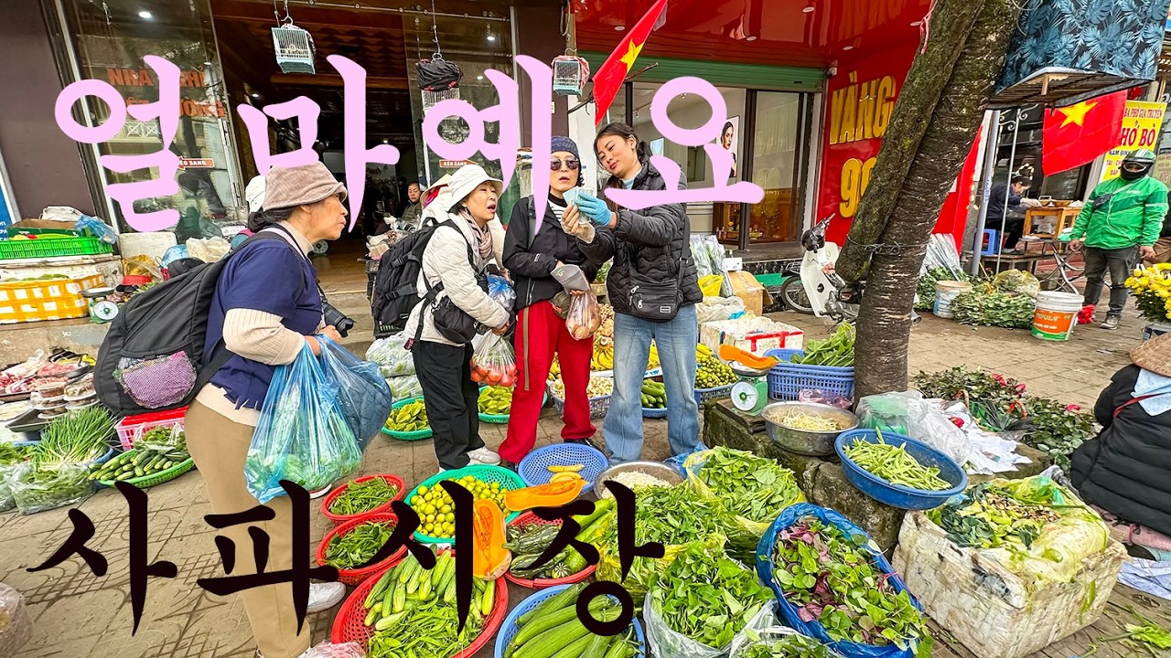 260101 사파에서 맞는 새해 아침,라오까이 기차역 하차,사파 로컬 아침시장