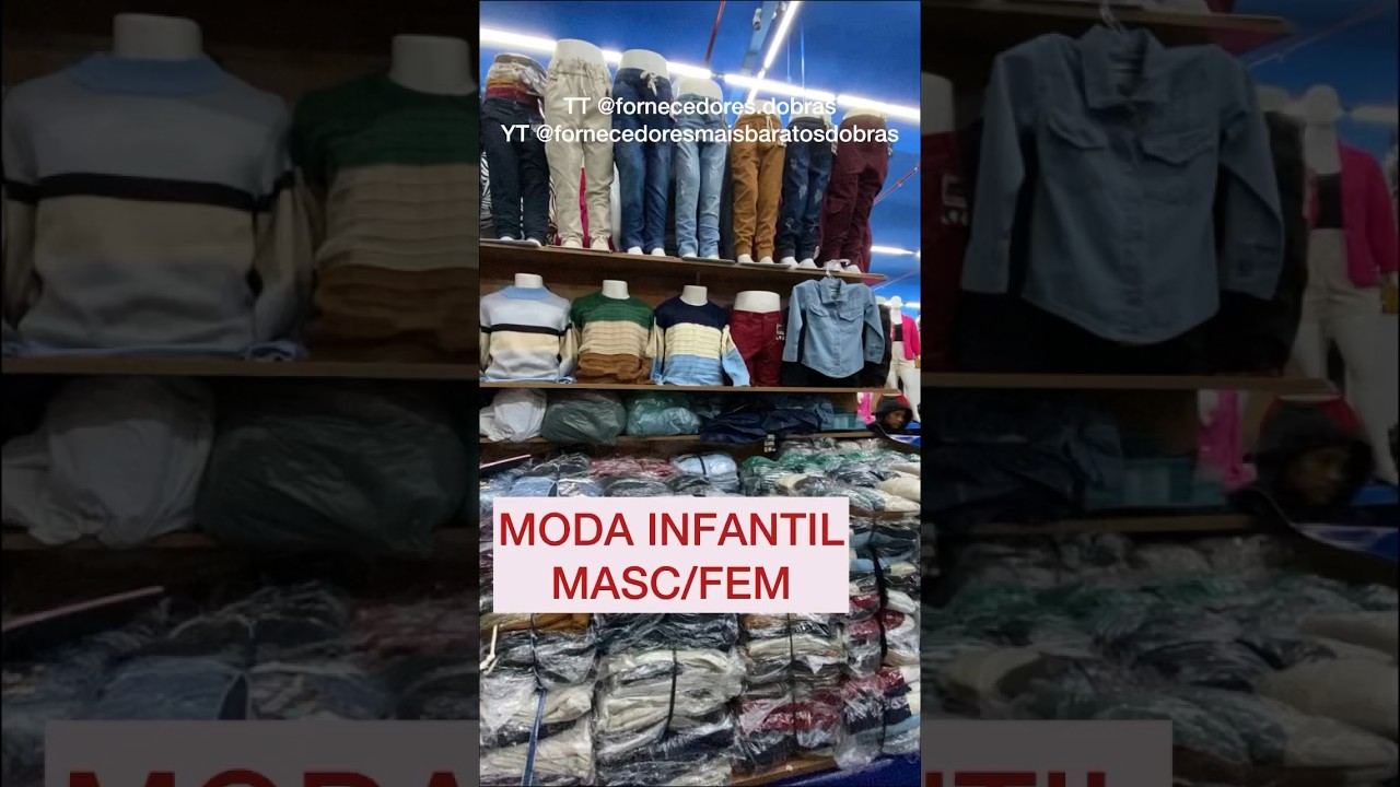Moda infantil masculina e feminina no Brás 