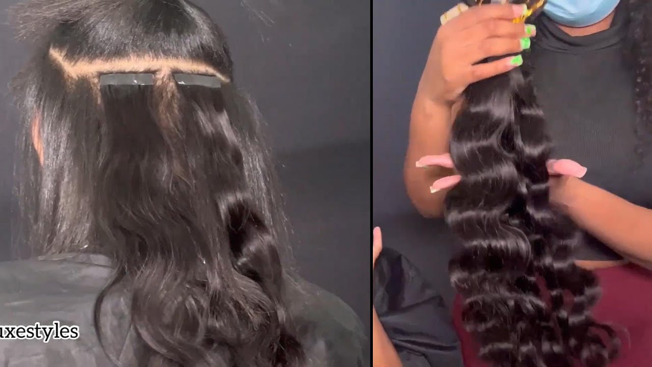 HOW TO: INSTALLING MY BODY WAVE TAPE IN EXTENSIONS | YWIGS