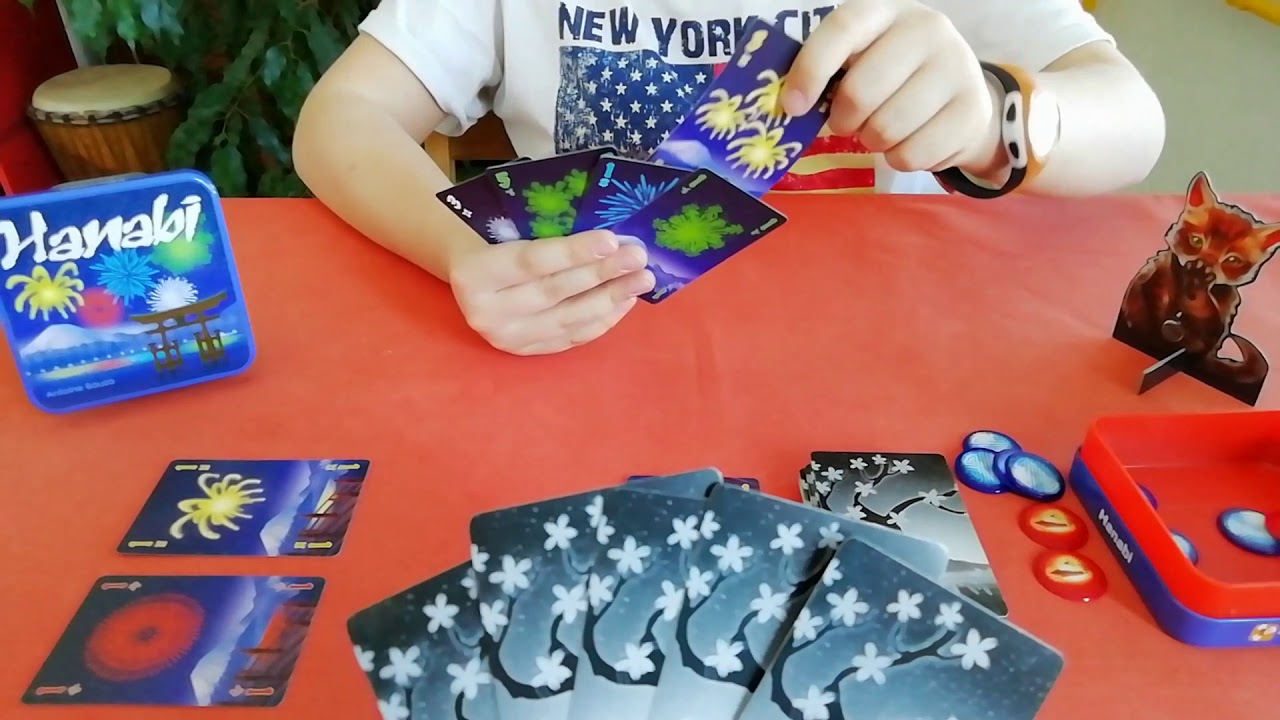 Une partie de Hanabi (2 joueurs)
