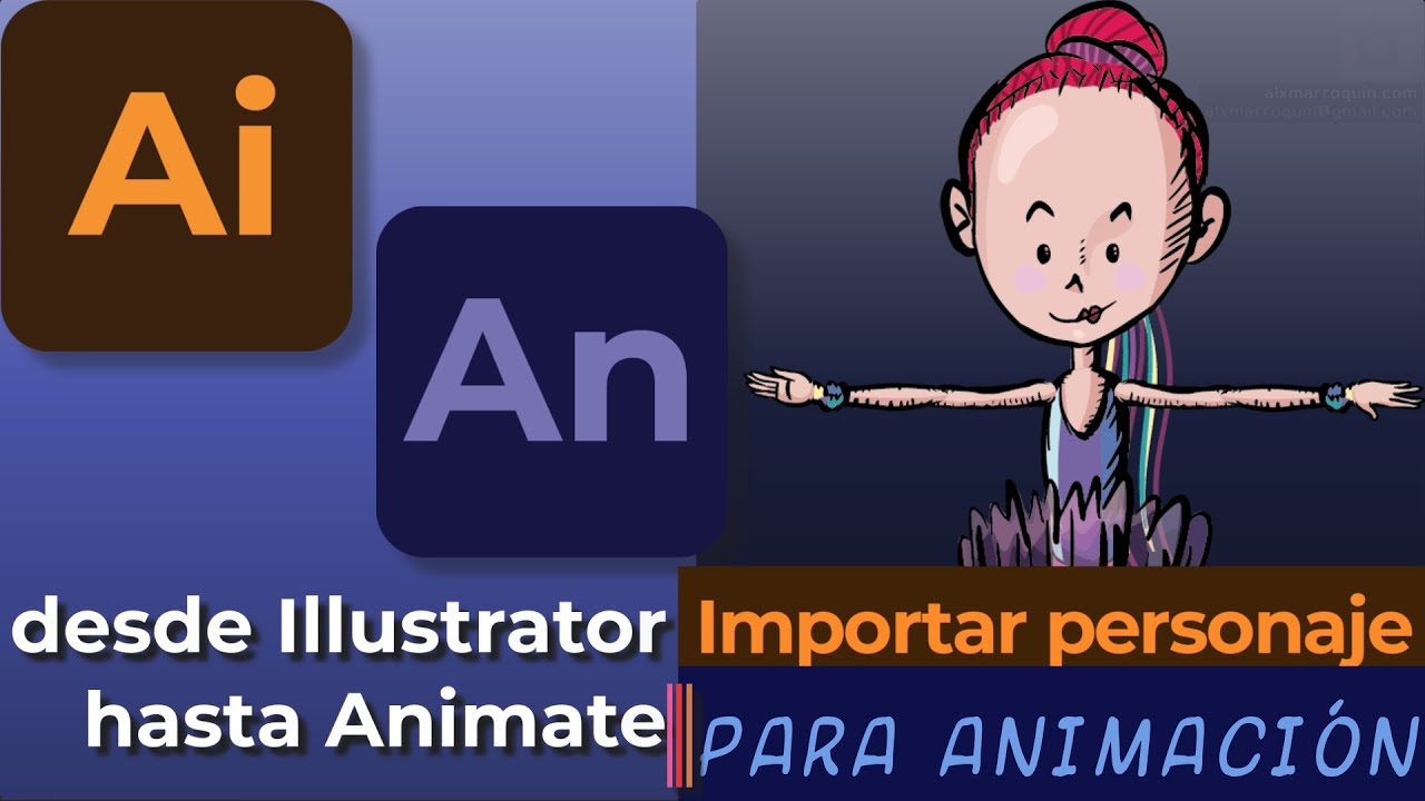 Importar un personaje desde Illustrator a Anime CC y prepararlo para ser animado