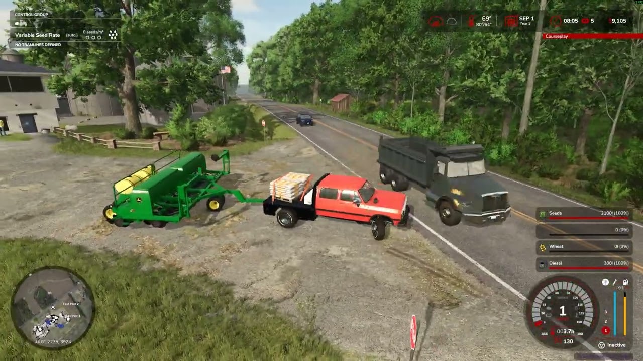 [spraying] [disking] [seeding clover][in the rain] Grandpa's farm ep 10
