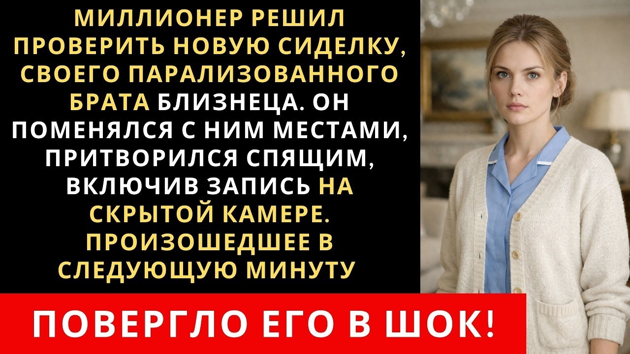 «Миллионер поменялся местами с парализованным братом-близнецом, чтобы проверить сиделку…»