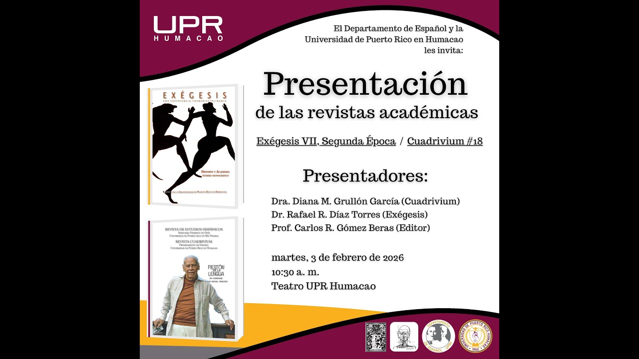 Presentación de las revistas académicas Exégesis VII, Segunda Época y Cuadrivium #18