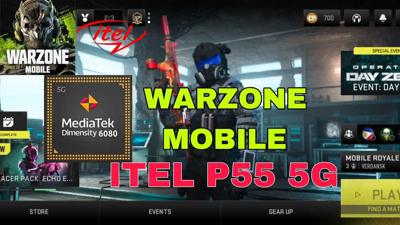 WARZONE MOBILE 3.3.4.17654269 ON ITEL P55 5G - Low End Device DIMENSITY 6080 6nm