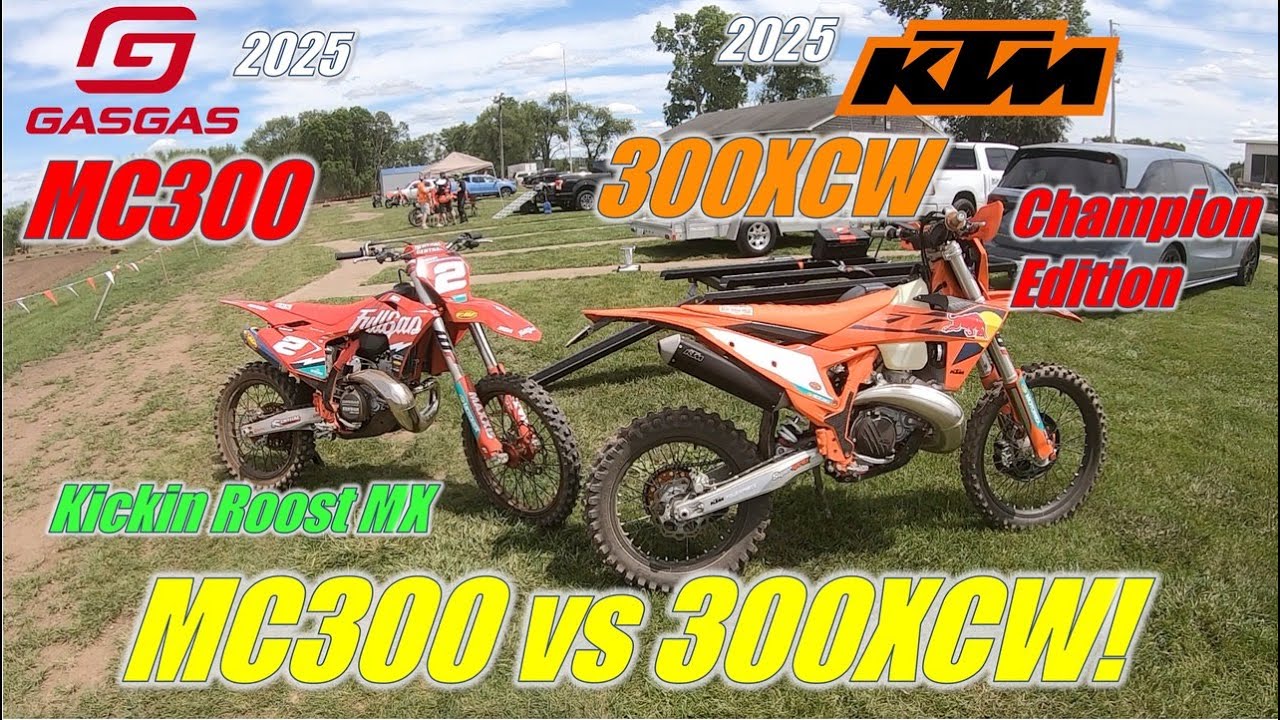 2025 KTM 300XCW Champion Edition vs 2025 Gas Gas MC300 Back to Back at Kickin Roost MX