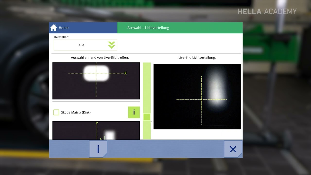 Hella Gutmann SEG V Arbeiten mit dem Fernlichtassistent