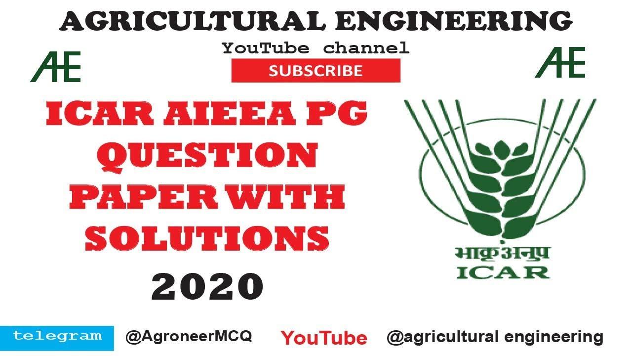 icar jrf previous year question papers AGRICULTURAL ENGINEERING 2020 I ICAR jrf update 2022
