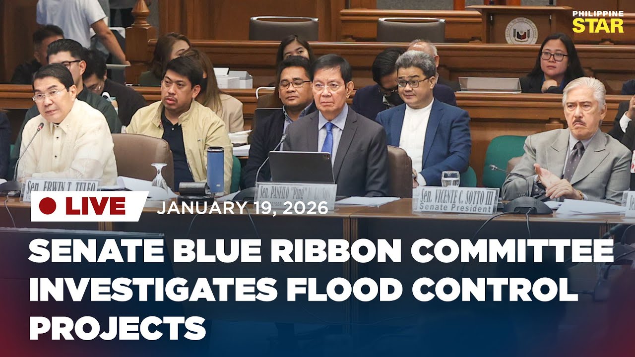 LIVESTREAM: Senate Blue Ribbon Committee investigates flood control projects (January 19, 2026)