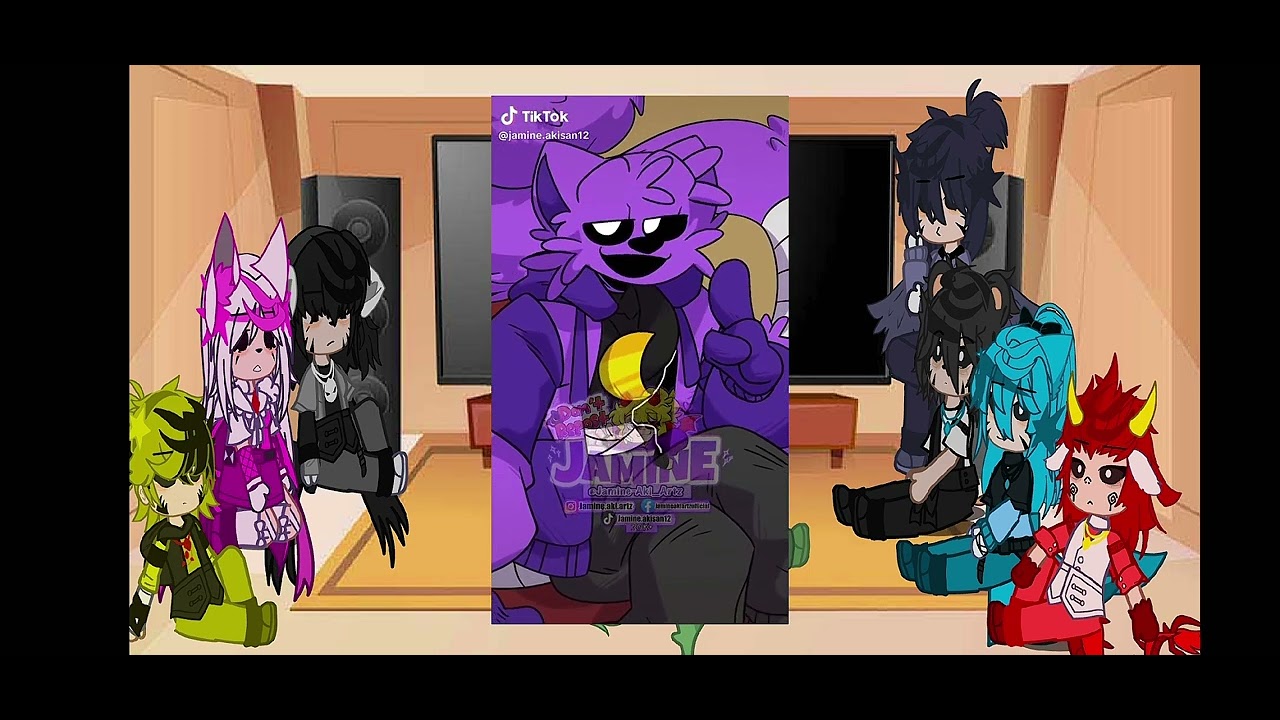 °Nightmare critters react to smilling critters°| #madebyme #reactionvideo #reaction #tiktok