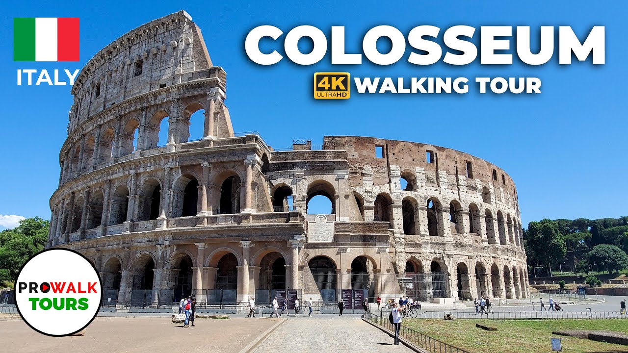 Colosseum Walking Tour - 4K - Rome, Italy