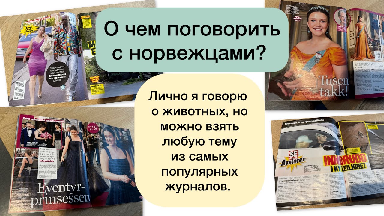 О чем поговорить с норвежцами? Тема из любого журнала. Мои будни. 
