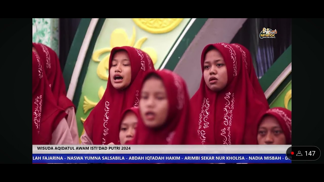 Wisuda Aqidatul Awam Isti'dad Putri Perguruan Islam Pondok Tremas Pacitan tahun 2024