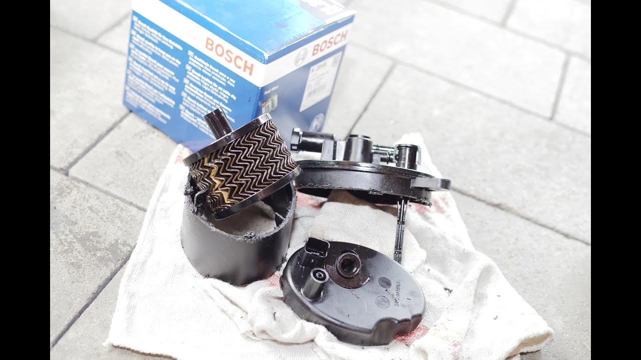 Замена топливного фильтра Мitsubishi outlander 2. Дизель